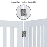 Thumbnail for Four Panel Freestanding Dog Gate, White