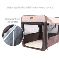 Thumbnail for Pet Carrier Bag Soft Dog Crate Cage Kennel Tent House Foldable Portable Car Bed Navy Blue 46x38x41CM