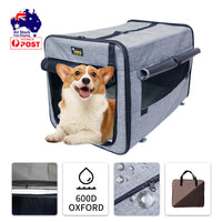 Thumbnail for Pet Carrier Bag Soft Dog Crate Cage Kennel Tent House Foldable Portable Car Bed Navy Blue 46x38x41CM