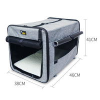 Thumbnail for Pet Carrier Bag Soft Dog Crate Cage Kennel Tent House Foldable Portable Car Bed Navy Blue 46x38x41CM