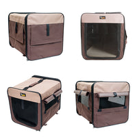 Thumbnail for Pet Carrier Bag Soft Dog Crate Cage Kennel Tent House Foldable Portable Car Bed Navy Blue 46x38x41CM