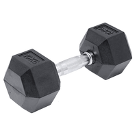 Thumbnail for 10KG Commercial Rubber Hex Dumbbell Gym Weight