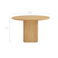 Thumbnail for Tate 4 Seater Column Dining Table in Natural