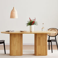 Thumbnail for Tate 6 Seater Column Dining Table in Natural