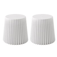 Thumbnail for ArtissIn 2x Bar Stools Cupcake Plastic Foot Stool White