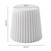 Thumbnail for ArtissIn 2x Bar Stools Cupcake Plastic Foot Stool White