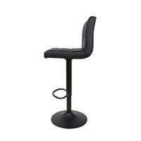 Thumbnail for Artiss 2x Bar Stools Kitchen Dining Chairs Gas Lift Stool Leather Black