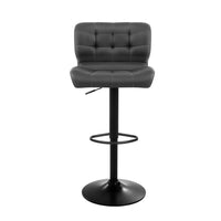 Thumbnail for Artiss 2x Bar Stools Gas Lift Leather Padded Grey