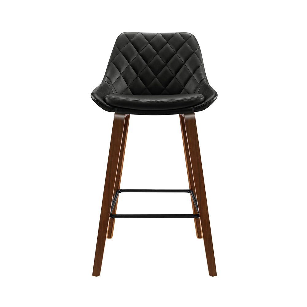 Artiss 2x Bar Stools PU Seat Wooden