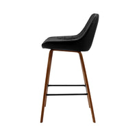 Thumbnail for Artiss 2x Bar Stools PU Seat Wooden