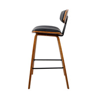 Thumbnail for Artiss 2x Bar Stools Leather Padded w/Backrest