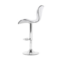 Thumbnail for Artiss 4x Bar Stools Gas Lift Leather Seat White