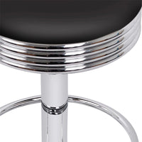 Thumbnail for Artiss 4x Bar Stools Leather Padded Gas Lift Silver