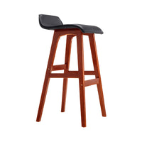 Thumbnail for Artiss 2x Bar Stools Wooden Stool Black