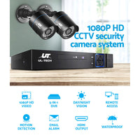 Thumbnail for UL-tech CCTV Security System 4CH DVR 2 Cameras 1080p