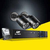 Thumbnail for UL-tech CCTV Security System 4CH DVR 2 Cameras 1TB Hard Drive