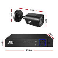 Thumbnail for UL-tech CCTV Security System 8CH DVR 4 Cameras 1080p