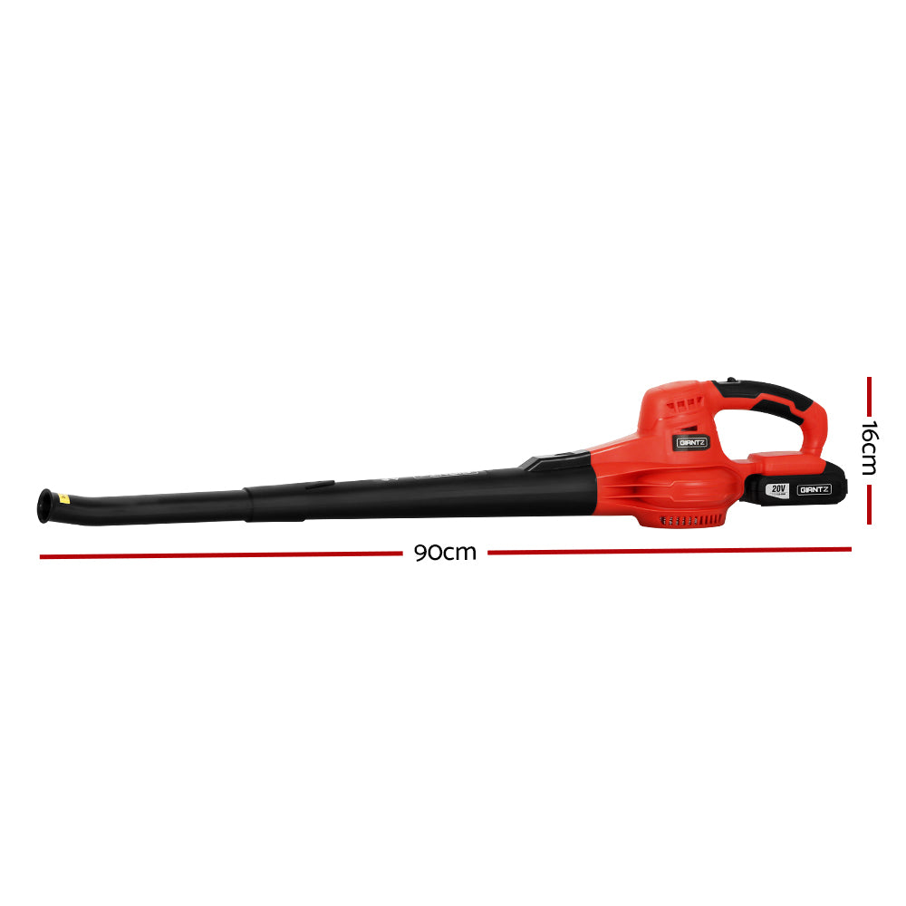 Giantz 20V Cordless Leaf Blower Garden Lithium Battery Electric Nozzles 2-Speed - Bring To Door 