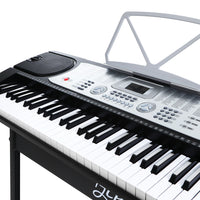 Thumbnail for Alpha 61 Keys Electronic Piano Keyboard Digital Electric w/ Stand Beginner Silver