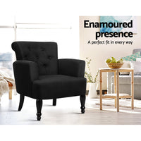 Thumbnail for Artiss Armchair Wingback Charcoal Lothair