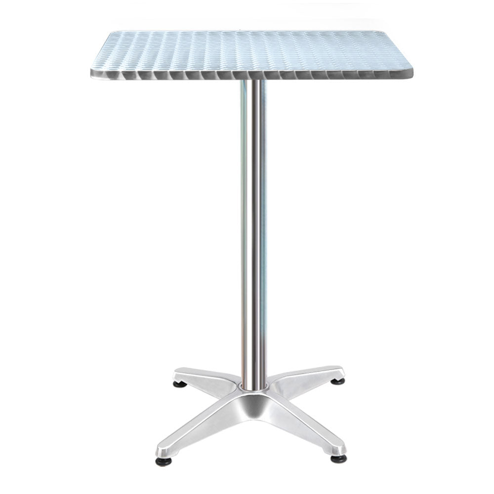 Gardeon Outdoor Bar Table Adjustable Aluminium Square 70/110cm - Bring To Door 