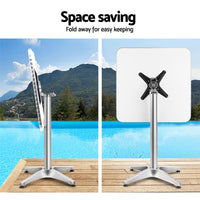 Thumbnail for Gardeon Outdoor Bar Table Adjustable Aluminium Square 70/110cm - Bring To Door 