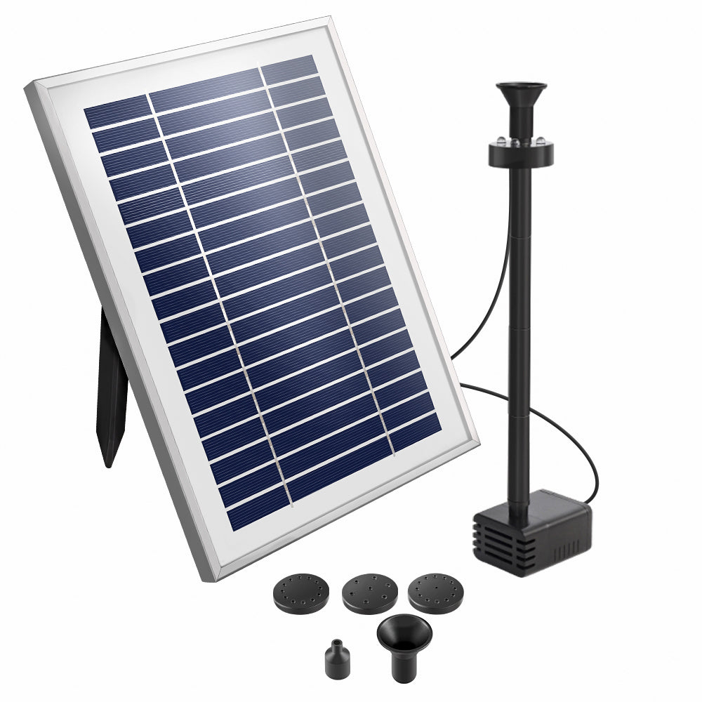 Gardeon Solar Pond Pump with Battery Kit LED Lights 4.3FT - Bring To Door 