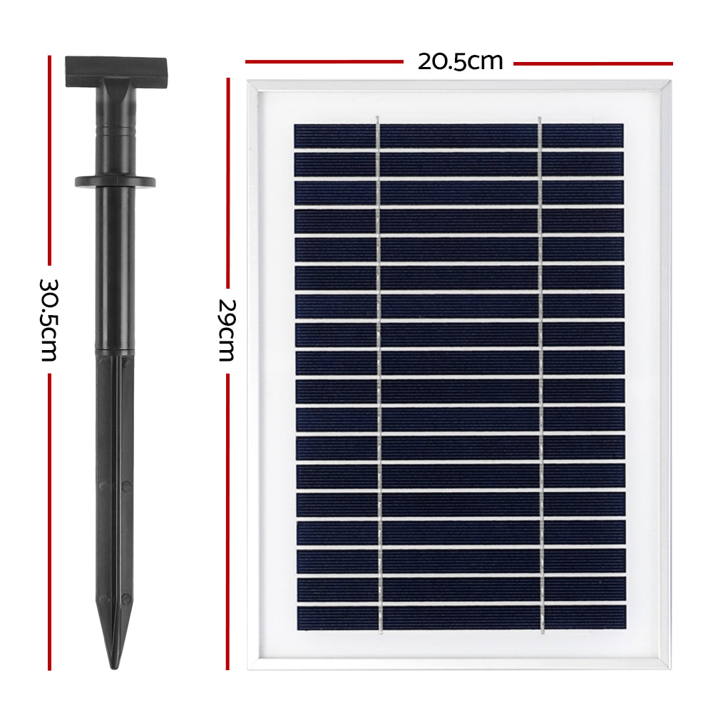 Gardeon Solar Pond Pump with Battery Kit LED Lights 4.3FT - Bring To Door 