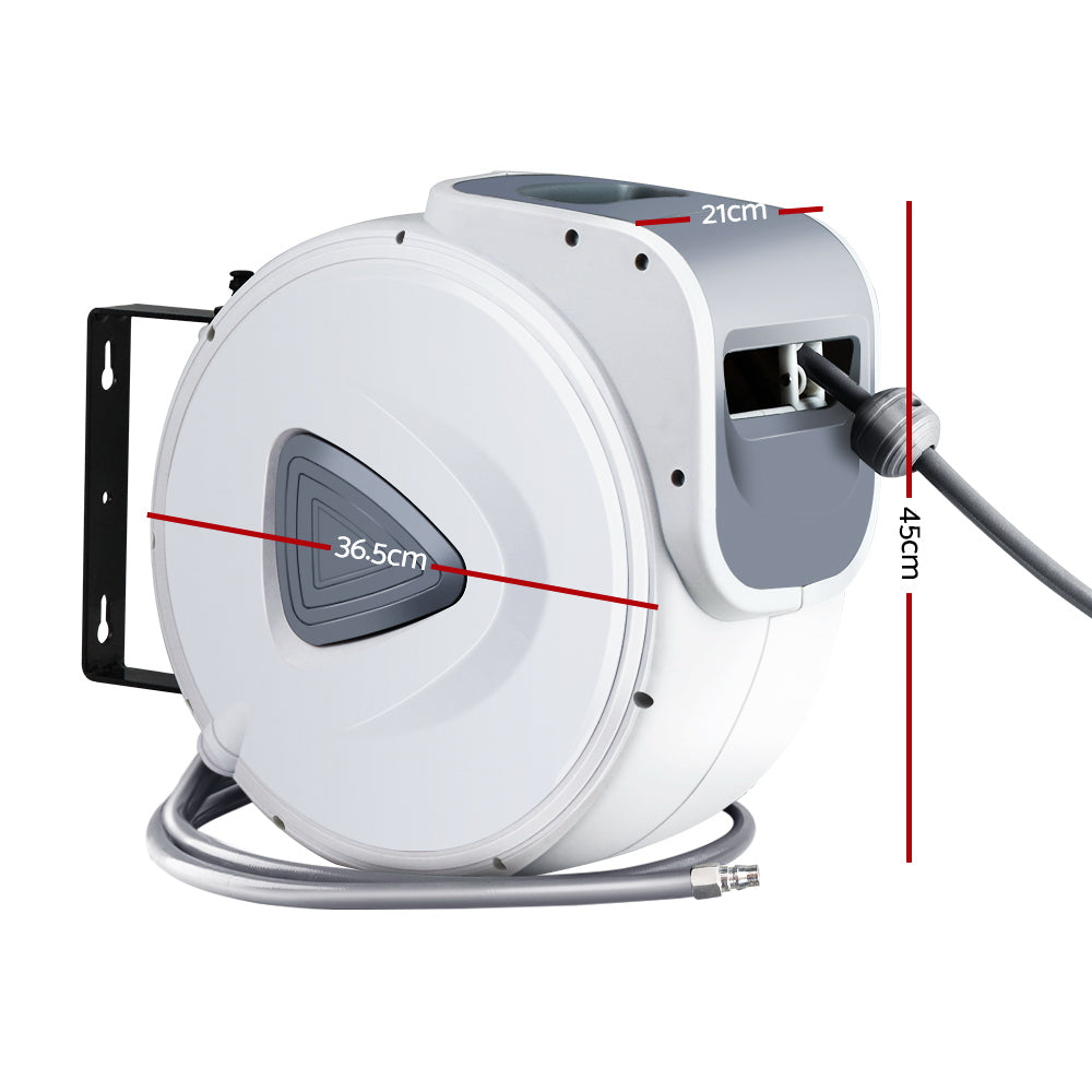 Giantz Air Hose Reel 20m Retractable Rewind Swivel Wall Mount Compressor Garage - Bring To Door 