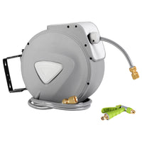 Thumbnail for Water Hose Reel 30M Retractable Garden Auto Rewind Brass Spray Gun - Bring To Door 