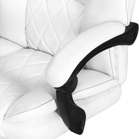 Thumbnail for Artiss Executive Office Chair Leather Footrest White