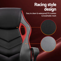 Thumbnail for Artiss Gaming Office Chair Computer Chairs Red