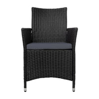 Thumbnail for Gardeon 2PC Outdoor Dining Chairs Patio Furniture Wicker Garden Cushion Idris - Bring To Door 