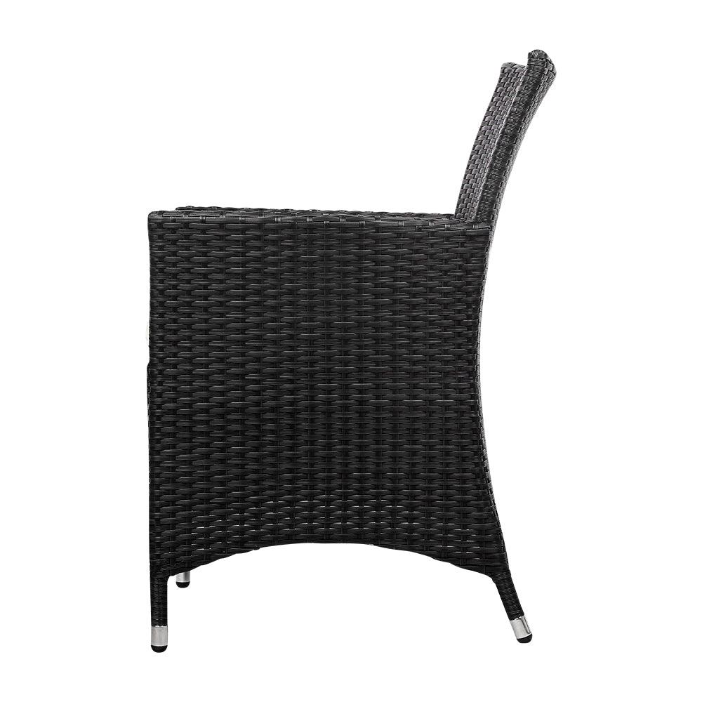 Gardeon 2PC Outdoor Dining Chairs Patio Furniture Wicker Garden Cushion Idris - Bring To Door 