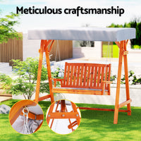 Thumbnail for Gardeon Swing Chair Wooden Garden Bench Canopy 2 Seater Outdoor Furniture - Bring To Door 