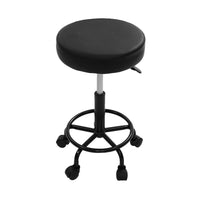 Thumbnail for Artiss 2x Salon Stool Round Swivel Chair