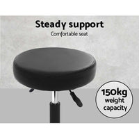 Thumbnail for Artiss 2x Salon Stool Round Swivel Chair