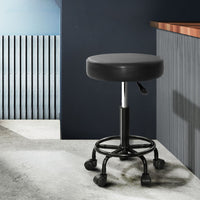 Thumbnail for Artiss 2x Salon Stool Round Swivel Chair