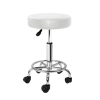 Thumbnail for Artiss Salon Stool Round Swivel Chair White