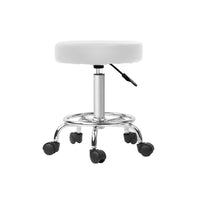 Thumbnail for Artiss Salon Stool Round Swivel Chair White