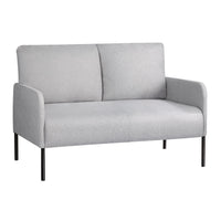 Thumbnail for Artiss Armchair 2-Seater Sofa Accent Chair Loveseat Grey Linen Fabric Metal Leg