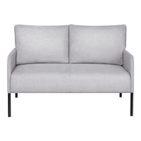 Thumbnail for Artiss Armchair 2-Seater Sofa Accent Chair Loveseat Grey Linen Fabric Metal Leg