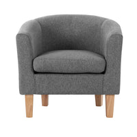 Thumbnail for Artiss Abby Fabric Armchair - Grey