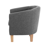 Thumbnail for Artiss Abby Fabric Armchair - Grey