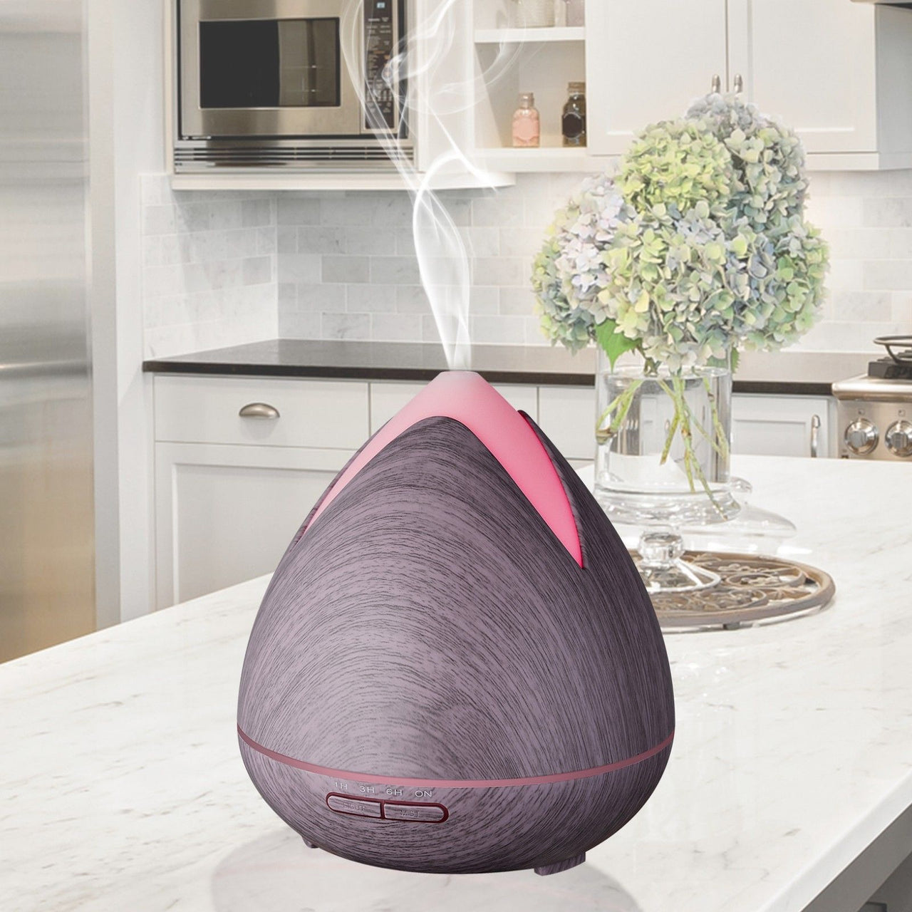 Essential Oils Ultrasonic Aromatherapy Diffuser Air Humidifier Purify 400ML - Violet - Bring To Door 