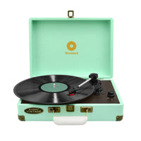 Thumbnail for mbeat Woodstock Tiffany Blue Retro Turntable