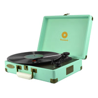 Thumbnail for mbeat Woodstock Tiffany Blue Retro Turntable