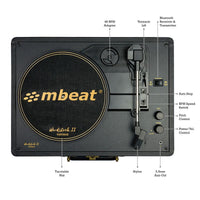 Thumbnail for mbeat Woodstock II Black Retro Bluetooth (TX/RX) Turntable