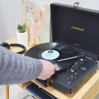 Thumbnail for mbeat Woodstock II Black Retro Bluetooth (TX/RX) Turntable