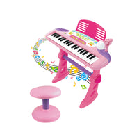 Thumbnail for Children's Electronic Keyboard with Stand (Pink) Musical Instrument Toy